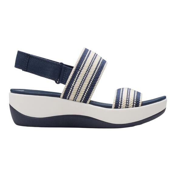 Clarks Women's Arla Stroll Slip On Slingback Sandals Navy Size 8 1/2 W - Picture 2 of 5